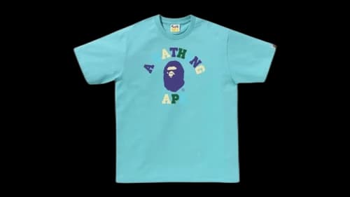 BAPE Colors College Tee Tee Blue