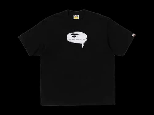 BAPE Graffiti Ape Head Logo Relaxed Fit Tee Black