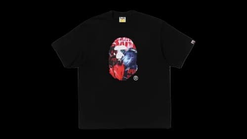 BAPE Photo Print Ape Head Relaxed Fit Tee Black