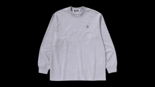 BAPE One Point Relaxed Fit L/S Tee Gray