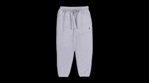 BAPE One Point Relaxed Fit Sweat Pants Gray
