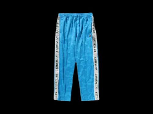 BAPE Solid Camo One Point Track Pants Blue