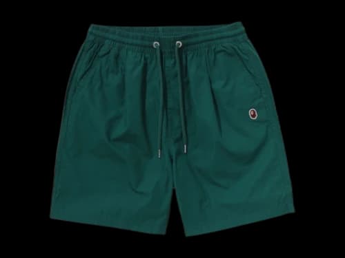 BAPE One Point Twill Relaxed Fit Shorts Olivedrab
