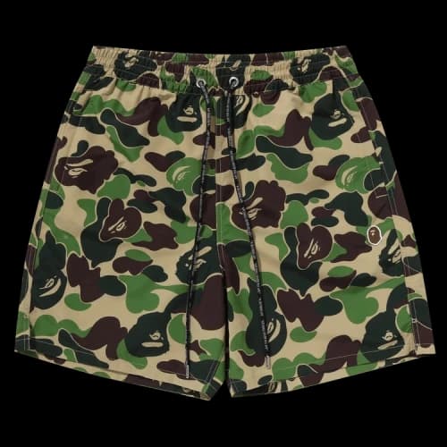 BAPE ABC Camo One Point Relaxed Fit Water Shorts 'Green'