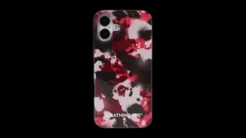 BAPE Map Camo iPhone 16 Plus Case Red