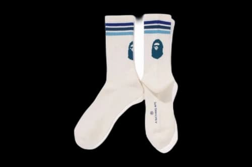 BAPE Line Socks Blue