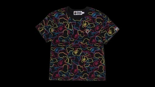 BAPE Women's Neon Camo One Point Mini Tee Multi