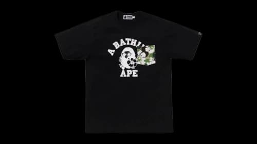 BAPE ABC Resort Camo Pocket College Tee (FW25) Black