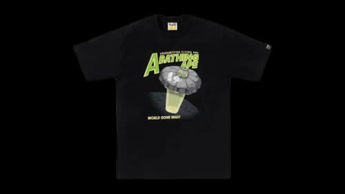 BAPE Ape Head UFO On Moon Tee Black