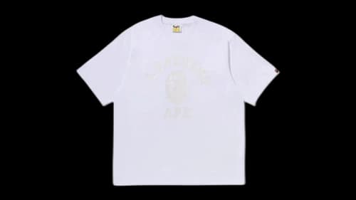 BAPE Us Black Friday Metallic College Relaxed Fit Tee Black