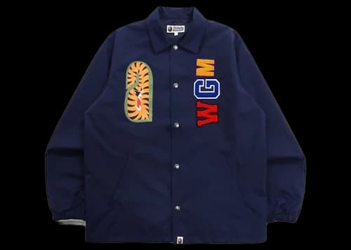 BAPE Shark Coach Jacket Navy