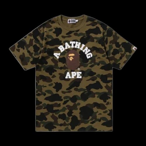BAPE 1st Camo College Tee 'Green'