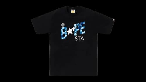 BAPE ABC Camo Sta Logo Tee Black/Blue