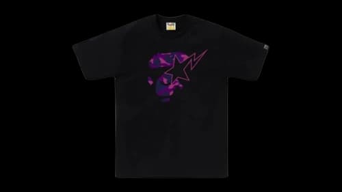 BAPE Color Camo Ape Face Sta Tee Black/Navy