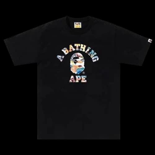 BAPE Art Camo College Tee 'Black'