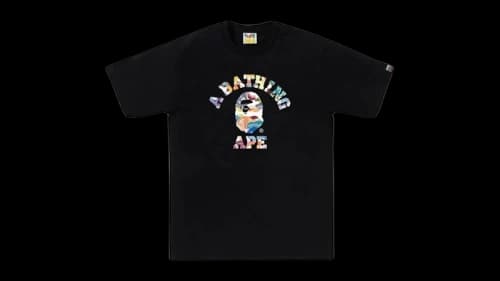BAPE Art Camo College Tee Black