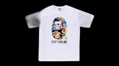 BAPE Art Camo By Bathing Ape Tee Black