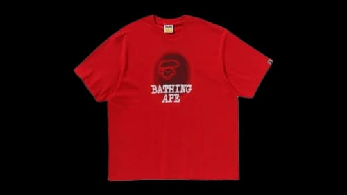 BAPE Bathing Ape Logo Relaxed Fit Tee Red