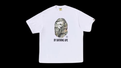 BAPE Tree Edge Camo By Bathing Ape Relaxed Fit Tee Black