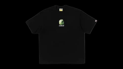 BAPE Apple Graphic By Bathing Ape Relaxed Fit Tee (FW25) Black