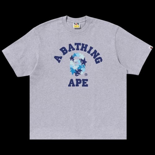 BAPE Sta College Relaxed Fit Tee 'Grey'
