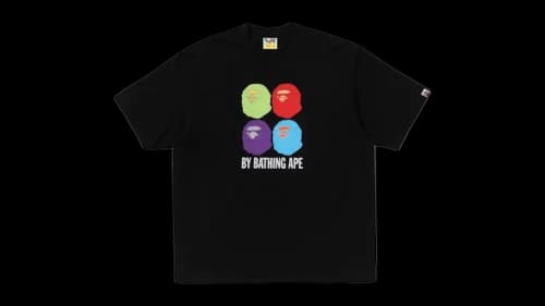 BAPE Multi Ape Head By Bathing Ape Relaxed Fit Tee Black