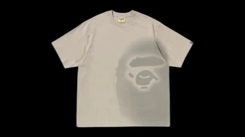 BAPE Spray Print Ape Head Relaxed Fit I Tee Beige