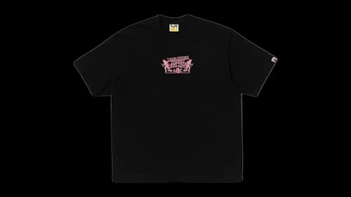BAPE Slogan Relaxed Fit Tee Black