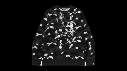 BAPE City Camo Painting Crewneck Sweatshirt Black
