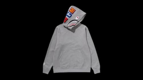 BAPE Shark Pullover Hoodie (FW25) Gray