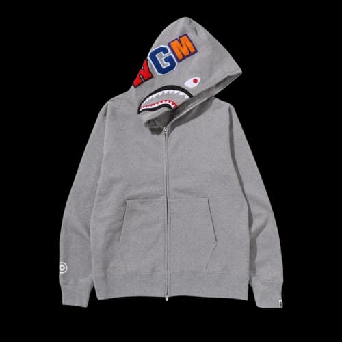 BAPE Shark Full Zip Hoodie 'Grey'