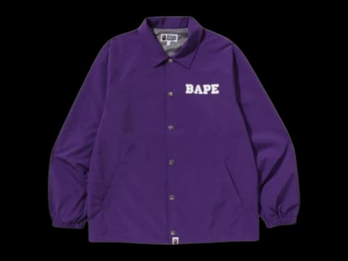 BAPE College Coach Jacket Purple
