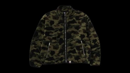 BAPE 1st Camo Fleece Jacket Green