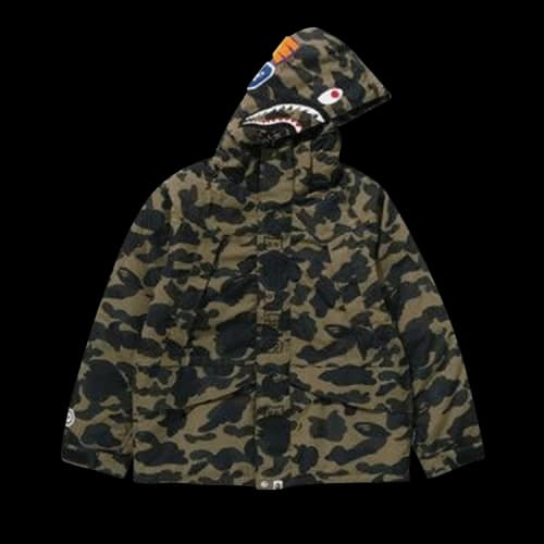 BAPE 1st Camo Shark Snowboard Jacket 'Green'