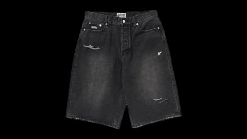 BAPE Sta Relaxed Fit Denim Shorts Black