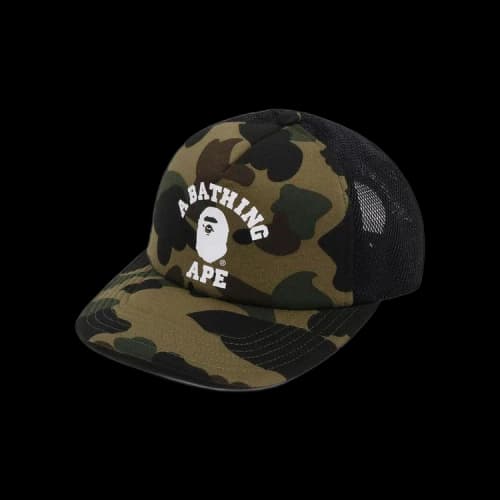 BAPE 1st Camo College Mesh Cap 'Green'