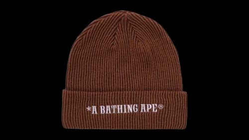 BAPE A Bathing Ape Knit Cap Brown