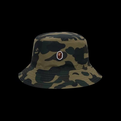 BAPE 1st Camo One Point Reversible Hat 'Green'
