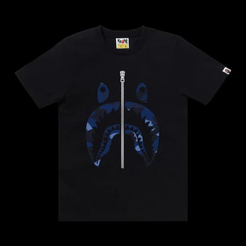 BAPE Color Camo Shark Tee 'Black/Navy'