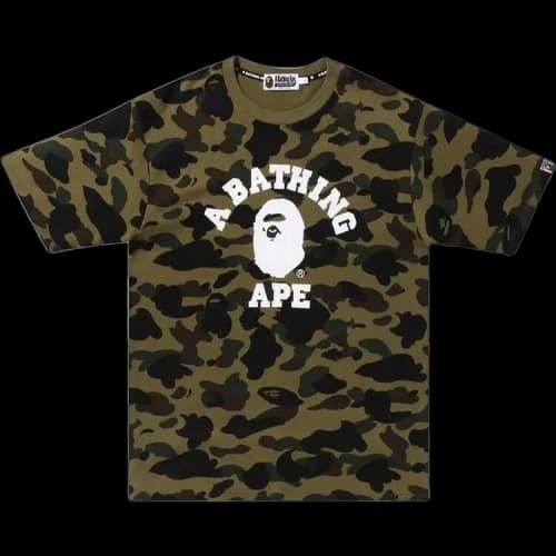 BAPE Kids 1st Camo College Tee 'Green'