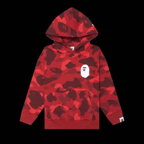 BAPE Color Camo Ape Head Relaxed Fit Pullover Hoodie 'Red'