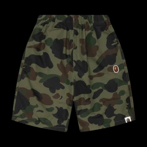 BAPE 1st Camo One Point Beach Shorts 'Green'