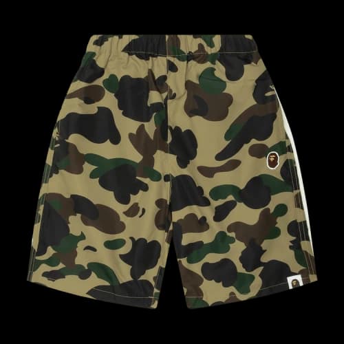 BAPE 1st Camo One Point Beach Shorts 'Yellow'