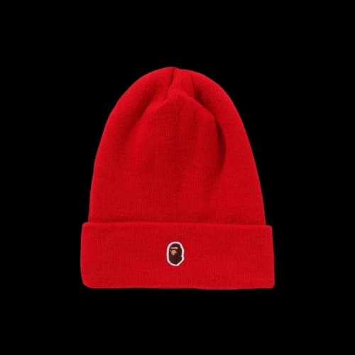 BAPE Ape Head One Point x New Era Knit Cap 'Red'