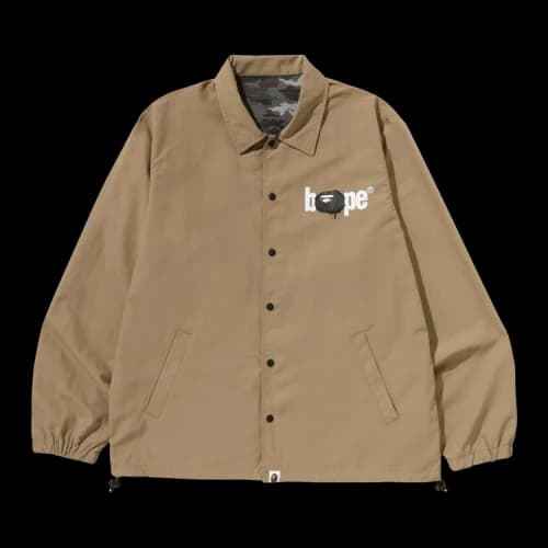 BAPE Reversible Coach Jacket 'Beige'
