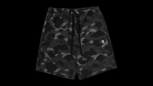 BAPE Color Camo Metal Ape Head Relaxed Fit Sweat Shorts Black