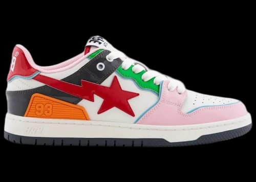 BAPE A Bathing Ape Sk8 Sta #1 Red Multi