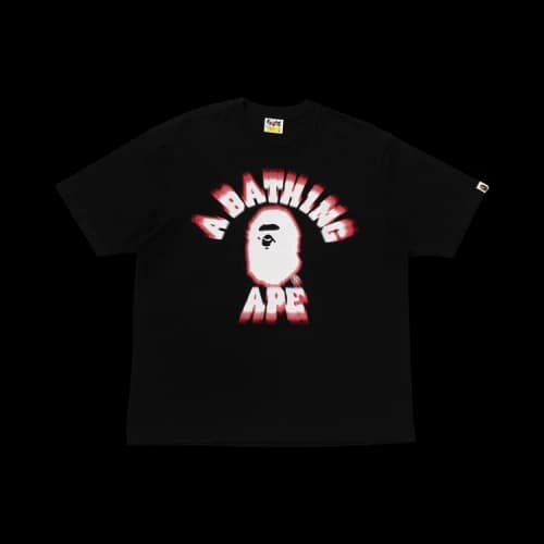 BAPE Spray College Relaxed Fit Tee 'Black'