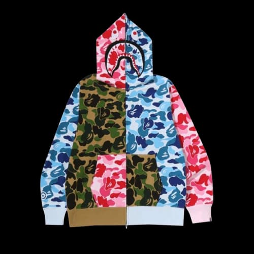 BAPE Camo Crazy Shark Full Zip Hoodie 'Mulitcolor'