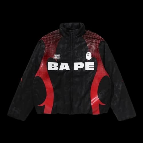 BAPE Aba Frame Monogram Jacquard Multi Logo Padded Jacket 'Black'